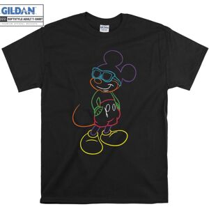 Gildan (S) Mickey Mouse Neon Outline T-shirt Gildan (S) Mickey Mouse Neon Outline T-shirt