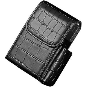 Unbranded Pu Leather Cigarette Box with Lighter Holder Pouch (black) Unbranded Pu Leather Cigarette Box with Lighter Holder Pouch (black)