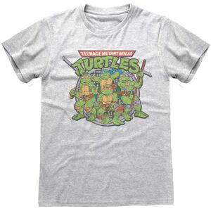 (X-Large) Teenage Mutant Ninja Turtles 'Retro Group' (Heather Grey) T-Shirt (X-Large) Teenage Mutant Ninja Turtles 'Retro Group' (Heather Grey) T-Shirt
