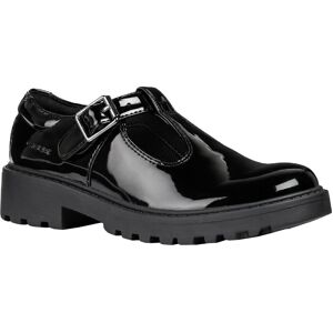 (1 UK, Black) Geox Girls J Casey G E Leather Buckle Shoe (1 UK, Black) Geox Girls J Casey G E Leather Buckle Shoe