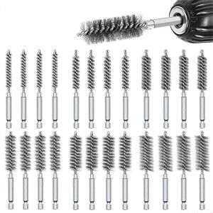 Unbranded 24PCS Wire Bore Brushes Set for Power Drill, with 1/4 Inch Hex Shank for Tubes P Unbranded 24PCS Wire Bore Brushes Set for Power Drill, with 1/4 Inch Hex Shank for Tubes P