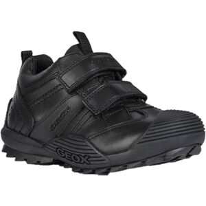 (10 UK Child, Black) Geox Childrens/Kids J Savage A Leather School Shoes (10 UK Child, Black) Geox Childrens/Kids J Savage A Leather School Shoes