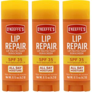 O'Keeffe's Lip Repair SPF 35 Lip Balm (Pack of 3) O'Keeffe's Lip Repair SPF 35 Lip Balm (Pack of 3)