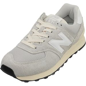 (4) New Balance 574 Unisex Casual Trainers in Grey White (4) New Balance 574 Unisex Casual Trainers in Grey White