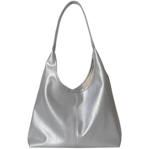 Unbranded (Silver) Pu Leather Sophisticated Womens Tote Bag With Magnetic Closure And Stit Unbranded (Silver) Pu Leather Sophisticated Womens Tote Bag With Magnetic Closure And Stit