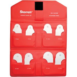 Starrett S167MBZ Radius Gage Set Millimeter Starrett S167MBZ Radius Gage Set Millimeter