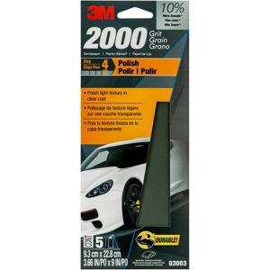 3M Wetordry Sandpaper 03003 2000 Grit 3 2/3 in x 9 in 3M Wetordry Sandpaper 03003 2000 Grit 3 2/3 in x 9 in