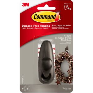 3M Command FC12-ORB 1 2 strips Metal Hook Medium Oil-Rubbed Bronze 3M Command FC12-ORB 1 2 strips Metal Hook Medium Oil-Rubbed Bronze