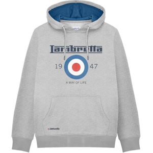 (M, Grey Marl) Lambretta Mens AW24 Target Hoodie (M, Grey Marl) Lambretta Mens AW24 Target Hoodie