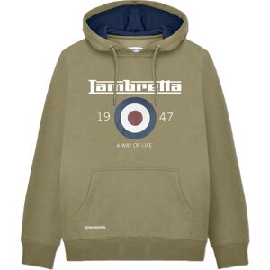 (XL, Khaki Green) Lambretta Mens AW24 Target Hoodie (XL, Khaki Green) Lambretta Mens AW24 Target Hoodie