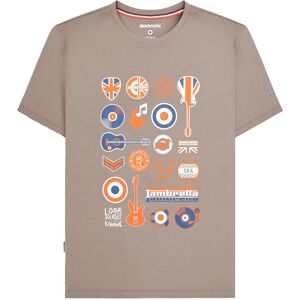 (L, Cinder) Lambretta Mens Music Icons T-Shirt (L, Cinder) Lambretta Mens Music Icons T-Shirt