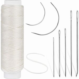 Ftyiwu 32 Yards Waxed Thread with Leather Hand Sewing Needles 150D Flat Sewing Waxed T Ftyiwu 32 Yards Waxed Thread with Leather Hand Sewing Needles 150D Flat Sewing Waxed T