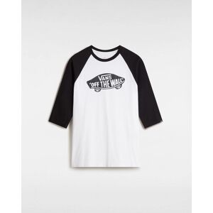 (Small) Vans Off The Wall 3/4 Sleeve Raglan T-Shirt White (Small) Vans Off The Wall 3/4 Sleeve Raglan T-Shirt White