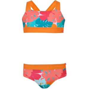 (13 Years, Orange/Blue/Pink) Regatta Girls Dakaria III Tropical Leaves Bikini Se (13 Years, Orange/Blue/Pink) Regatta Girls Dakaria III Tropical Leaves Bikini Se