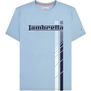 (4XL, Sky Blue) Lambretta Mens SS25 Racing Stripe Big & Tall T-Shirt (4XL, Sky Blue) Lambretta Mens SS25 Racing Stripe Big & Tall T-Shirt