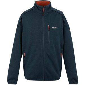 (S, Moonlight Denim/Tangerine Tango) Regatta Mens Kames Full Zip Fleece Jacket (S, Moonlight Denim/Tangerine Tango) Regatta Mens Kames Full Zip Fleece Jacket