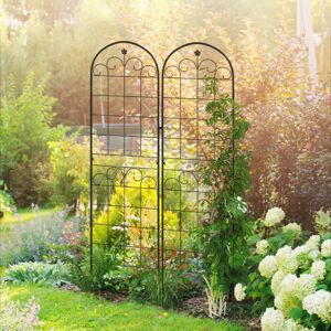 Outsunny Set of 2 Metal Trellis for Climbing Plants, Floral Design, 50 x 180cm Outsunny Set of 2 Metal Trellis for Climbing Plants, Floral Design, 50 x 180cm