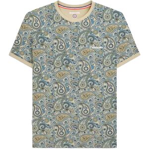 (3XL, Wood/Ash/Khaki) Lambretta Mens SS25 Paisley T-Shirt (3XL, Wood/Ash/Khaki) Lambretta Mens SS25 Paisley T-Shirt