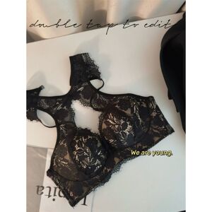 Unbranded (Black single piece, 34/75AB) Sexy lace halter neck with chest pad underwear for Unbranded (Black single piece, 34/75AB) Sexy lace halter neck with chest pad underwear for