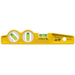 Stabila 0.85 in. Aluminum Magnetic Type 81SMW45 Torpedo Level 3 vial Stabila 0.85 in. Aluminum Magnetic Type 81SMW45 Torpedo Level 3 vial