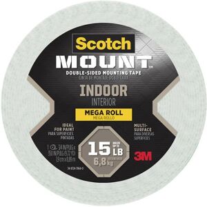 Scotch 0.75 x 350 in. Mount Double Sided Mounting Tape, White Scotch 0.75 x 350 in. Mount Double Sided Mounting Tape, White