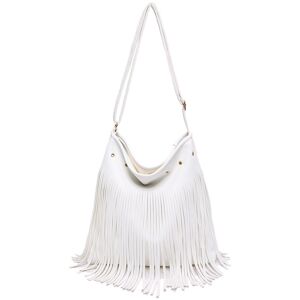 Unbranded (White) Large Vintage Capacity Pu Shoulder Bag With Trendy Accents Tassel Unbranded (White) Large Vintage Capacity Pu Shoulder Bag With Trendy Accents Tassel