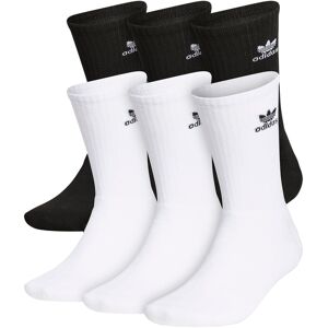 adidas Originals Trefoil Crew Socks (6-Pair) White/Black Medium adidas Originals Trefoil Crew Socks (6-Pair) White/Black Medium