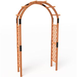 Costway 235cm Wooden Garden Arbor Trellis Solid Wood Trellis Climbing Plants Costway 235cm Wooden Garden Arbor Trellis Solid Wood Trellis Climbing Plants