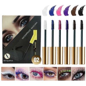 Unbranded (B) 6 Colours Colored Mascara for Eyelashes Set Rainbow Purple Blue Mascara for Unbranded (B) 6 Colours Colored Mascara for Eyelashes Set Rainbow Purple Blue Mascara for