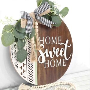 Unbranded (1pcs) 3D Welcome Front Door Wreath Porch Decor, Wooden Home Sweet Home Boho Out Unbranded (1pcs) 3D Welcome Front Door Wreath Porch Decor, Wooden Home Sweet Home Boho Out