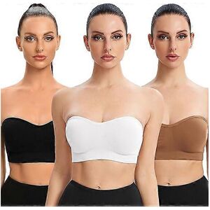 Unbranded (2XL, Black) Strapless Bras for Women Non-Slip Silicone Bandeau Bra Seamless Wir Unbranded (2XL, Black) Strapless Bras for Women Non-Slip Silicone Bandeau Bra Seamless Wir