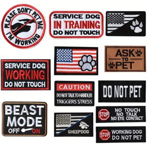 Unbranded J CARP 12pcs Service Dog Patches For Men Tactical Pet In Training Embroidered Fa Unbranded J CARP 12pcs Service Dog Patches For Men Tactical Pet In Training Embroidered Fa