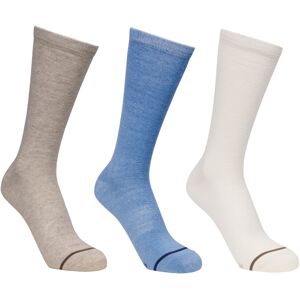 (3/6, Oatmilk / Cream / Storm Blue) Trespass Multi Sport Socks 3 Pair Pack Heath (3/6, Oatmilk / Cream / Storm Blue) Trespass Multi Sport Socks 3 Pair Pack Heath
