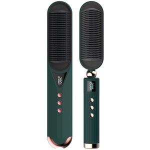 GreenZech (EU Plug, Flat) Multifunctional Hair Comb Curling Iron Hair Volumize Flatten Sid GreenZech (EU Plug, Flat) Multifunctional Hair Comb Curling Iron Hair Volumize Flatten Sid