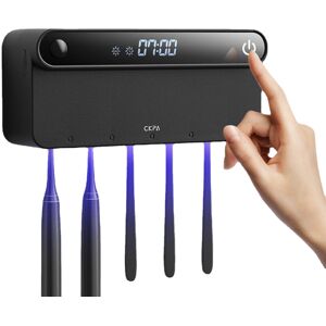 GreenZech (Black) UV Light Toothbrush Sterilizer Holder Cleaner Automatic Toothpaste Dispe GreenZech (Black) UV Light Toothbrush Sterilizer Holder Cleaner Automatic Toothpaste Dispe