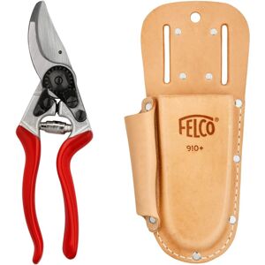FELCO Model 8 Secateurs (Large) & Number 910 Plus Leather Holster F910+, Brown, FELCO Model 8 Secateurs (Large) & Number 910 Plus Leather Holster F910+, Brown,