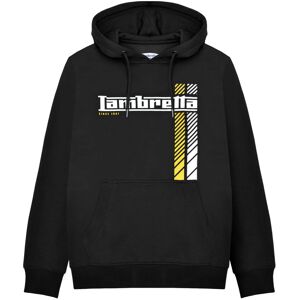 (3XL, Black/Gold) Lambretta Mens SS25 Racing Stripe Hoodie (3XL, Black/Gold) Lambretta Mens SS25 Racing Stripe Hoodie