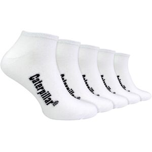 (6-9 UK, White) CAT - Mens 5 Pack Cotton Rich Trainer Work Socks (6-9 UK, White) CAT - Mens 5 Pack Cotton Rich Trainer Work Socks