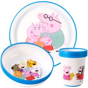 Peppa Pig 3pcs Bicolor Set Plate, Bowl & Tumbler, BPA Free Peppa Pig 3pcs Bicolor Set Plate, Bowl & Tumbler, BPA Free