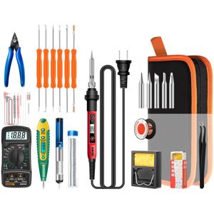 GreenZech (US Plug) 24PCS LCD Digital Display Screen Multi-function Electric Soldering Iro GreenZech (US Plug) 24PCS LCD Digital Display Screen Multi-function Electric Soldering Iro