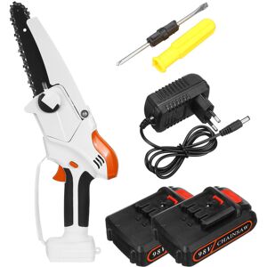 GreenZech (Two Batteries) 98VF 6Inch Cordless Electric Chain Saw Rechargeable Wood Cutter GreenZech (Two Batteries) 98VF 6Inch Cordless Electric Chain Saw Rechargeable Wood Cutter