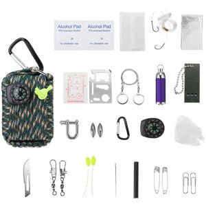 GreenZech (Green) 29 In 1 Emergency Survival Kit First Aid EDC Tools Camping Rescue Gear T GreenZech (Green) 29 In 1 Emergency Survival Kit First Aid EDC Tools Camping Rescue Gear T