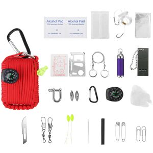 GreenZech (Red) 29 In 1 Emergency Survival Kit First Aid EDC Tools Camping Rescue Gear Too GreenZech (Red) 29 In 1 Emergency Survival Kit First Aid EDC Tools Camping Rescue Gear Too