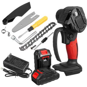 GreenZech (Red, Two 5-Cells Batteries) 88VF 4/6 Inch Cordless Electric Chain Saw Kit One-H GreenZech (Red, Two 5-Cells Batteries) 88VF 4/6 Inch Cordless Electric Chain Saw Kit One-H