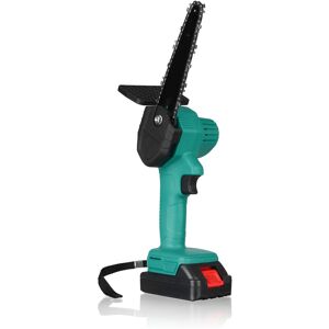 GreenZech (Green, Two Batteries) 6 Inch Electric Chain Saw Portable Woodworking Tool Wood GreenZech (Green, Two Batteries) 6 Inch Electric Chain Saw Portable Woodworking Tool Wood