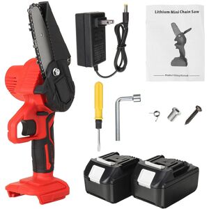 GreenZech (Red, Two 10-Cells Batteries) 21V 4/6 Inch Cordless Electric Chain Saw One-Hand GreenZech (Red, Two 10-Cells Batteries) 21V 4/6 Inch Cordless Electric Chain Saw One-Hand