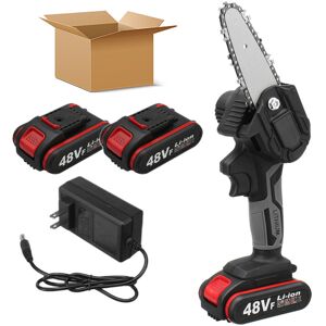 GreenZech (Two Batteries, US Plug) 21V 4" Rechargeable Electric Chain Saw Cordless Portabl GreenZech (Two Batteries, US Plug) 21V 4" Rechargeable Electric Chain Saw Cordless Portabl