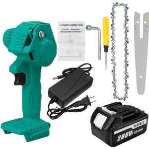 GreenZech (One Battery, US Plug) 6 Inch Portable Electric Chain Saw Pruning Saw Rechargeab GreenZech (One Battery, US Plug) 6 Inch Portable Electric Chain Saw Pruning Saw Rechargeab
