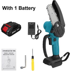 GreenZech (Blue, US Plug) 88VF 4 Inch Cordless Electric Chain Saw Cordless Chainsaw Multi- GreenZech (Blue, US Plug) 88VF 4 Inch Cordless Electric Chain Saw Cordless Chainsaw Multi-