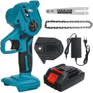 GreenZech (One Battery, EU Plug) 6 Inch Electric Chain Saw Portable Chainsaws Cutter Woodw GreenZech (One Battery, EU Plug) 6 Inch Electric Chain Saw Portable Chainsaws Cutter Woodw